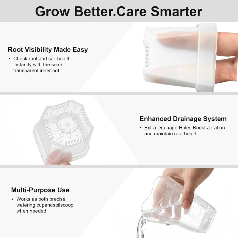 5/1PCS Transparent Self Wateri - Aloe Vera Pot review and price